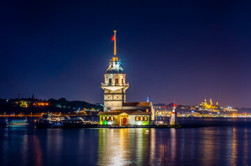 Fototapeta na wymiar Maiden's Tower in istanbul, Turkey (Kız Kulesi - Üsküdar)