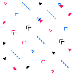 Modern Seamless Geometric Abstract Background Suitable for Wallpapers, Fabric and Website Backgrounds. Memphis pattern. Vector illustration