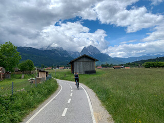 rural road in the mountains alps - Garmisch-Partenkirchen