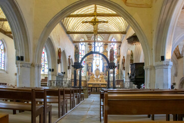 La Martyre. Chœur de l'église Saint Salomon  Finistère. Bretagne