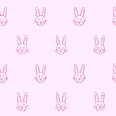 Wrapping paper - Seamless pattern of symbols rabbit for vector graphic design