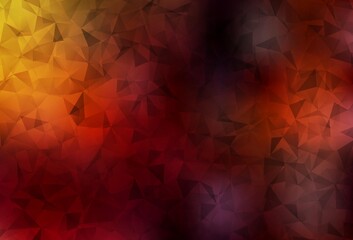 Dark Red vector abstract polygonal pattern.