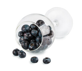 Blueberry isolated on white background with clipping path