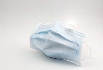 Medical mask isolated Covering the mouth and nose to prevent viral or respiratory infections.