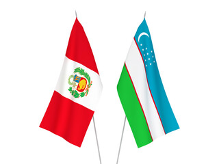 Uzbekistan and Peru flags
