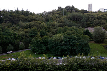 Fototapeta na wymiar View of the suburbs of Bilbao