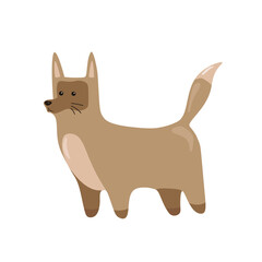 wolf grey fox illustrations . Cute and funny wolf, grey fox . Stickers with animal character. cartoon style.