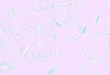 Light Multicolor vector texture with triangular style with circles.