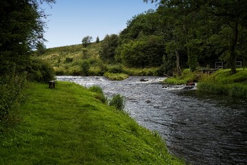 Fototapeta na wymiar River Doon at Dalrymple near Ayr, Scotland