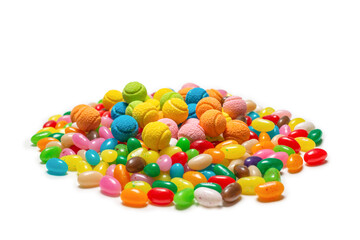 Fototapeta na wymiar Assorted gummy candies. Jelly sweets.