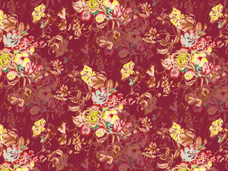 Obraz premium beautiful Seamless floral pattern background image ..