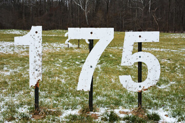 175 on a driving range in winter