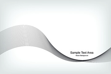 Abstract Modern Line, Wave Designed On Gray Background With Sample Text Area