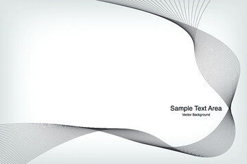 Abstract Modern Line, Wave Designed On Gray Background With Sample Text Area