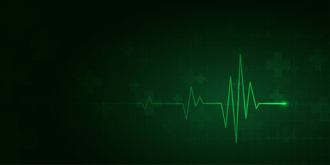 heartbeat health care and science icon medical innovation concept background vector design.