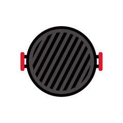 Grill flat, Barbecue icon, vector illustration isolated on white background