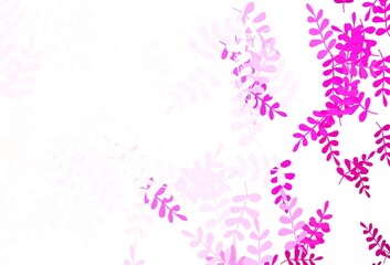Obraz na płótnie Canvas Light Pink vector elegant template with leaves.