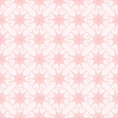 Fototapeta premium Abstract vector background Seamless floral grid texture Light red color