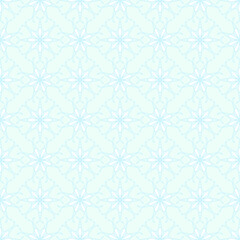 Abstract vector background Seamless floral grid texture Light blue color