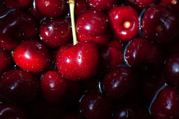 Sweet cherries background