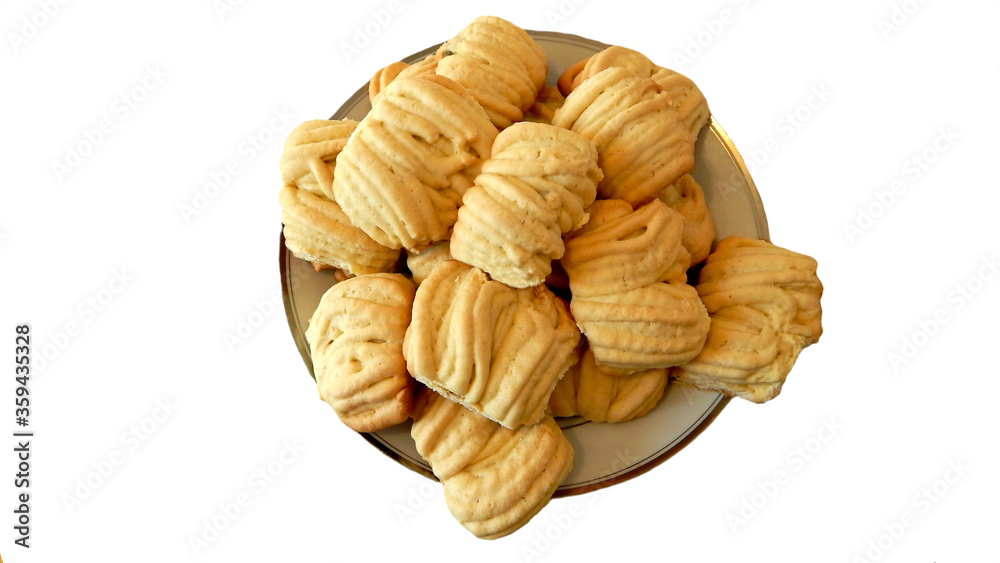 Poster homemade cookies on a plate