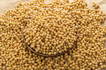 A lot of nutritious soybeans