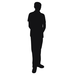  black silhouette man, guy stands