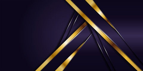 Abstract dark purple background with golden diagonal lines combination