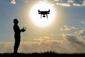 Fototapeta na wymiar drone usage, education, corporate and advertising studies