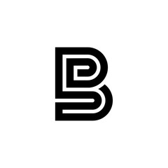 One Thick Line Letter Logotype B