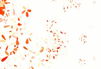 Light Red vector abstract design with leaves.