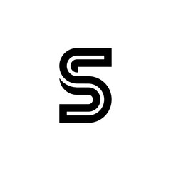 One Thick Line Letter Logotype S