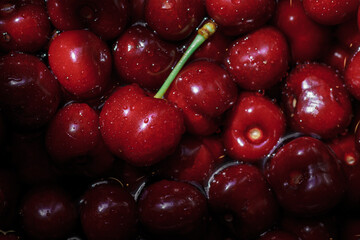 Sweet cherries background