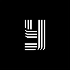 Round Three Lines Letter Logotype Y