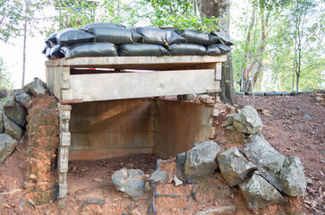 Thai military bunker on the Thai-Cambodian border