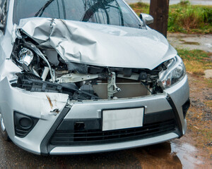 Car damage from accident