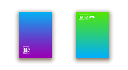 Social media duotone gradient background set. Social network stories soft colorful theme pack. Rainbow graphic display, wallpaper. Modern vibrant mobile app design. Blending bright duo colors template