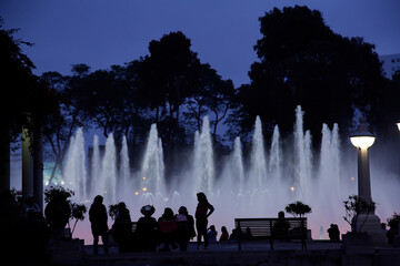 Fountain in Parque de La Reserva in Lima, Peru. 