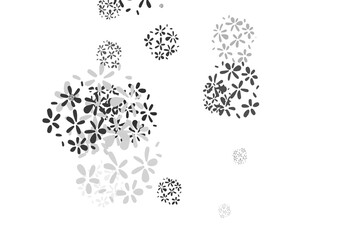 Light Gray vector abstract backdrop with leaves.