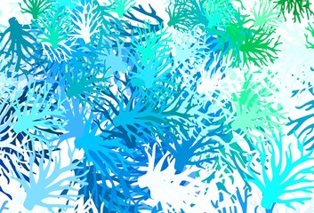 Light Green vector natural artwork with branches.