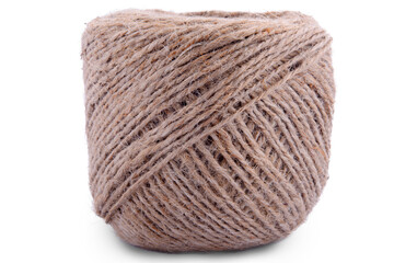 Brown wool yarn