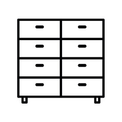 Drawer furniture design vector icon