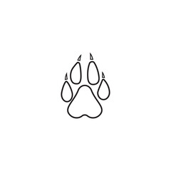 Dog paw vector footprint icon