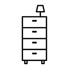 Drawer furniture design vector icon