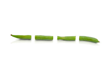 Sliced of snap bean