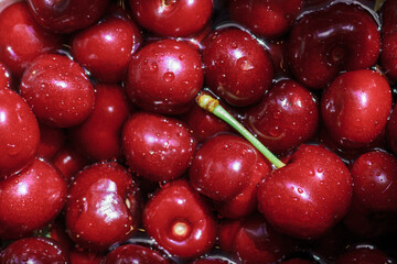 Sweet cherries background