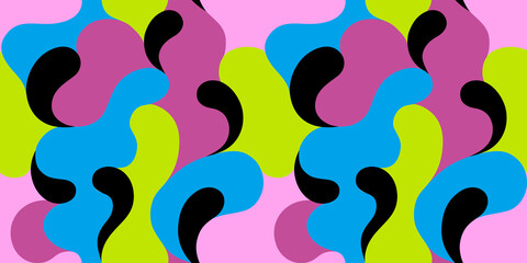 Modern vector pattern with multicolor abstract shapes. Colorful abstract background.