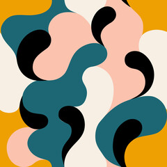 Modern vector pattern with multicolor abstract shapes. Colorful abstract background.