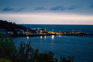 Naklejka premium Night Lights of a Pier 3