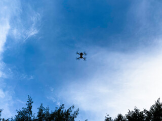 Fototapeta na wymiar Drone was captured flying overhead